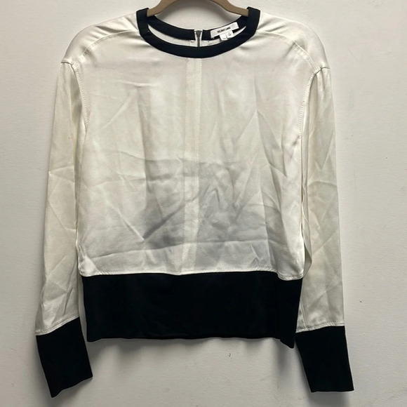 helmut Lang satin color block layered top - Picture 3 of 6
